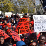 Energy workers picket at Eskom offices in Johannesburg