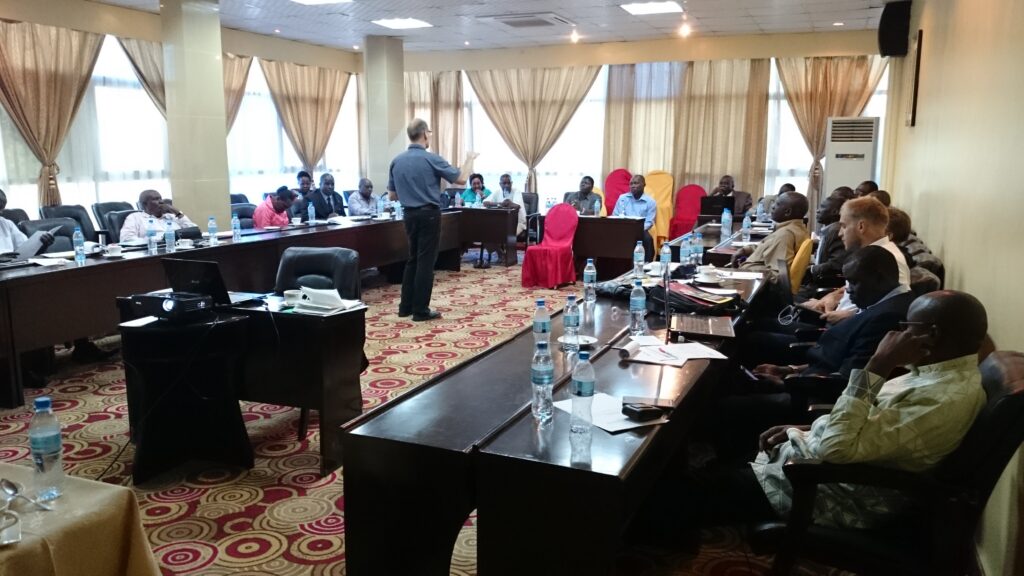 Participants at the union building workshop in Tanzania.