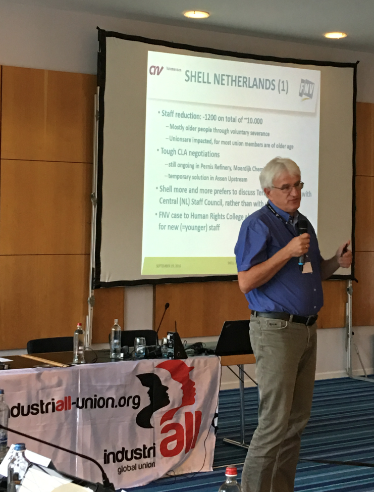 Fired trade unionist Bob van Luijk, president of the FNV framework group at Shell and NAM.