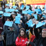 Union members demonstrate in Basel