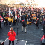 Union members demonstrate in Basel
