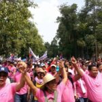 Over a thousand garment workers marched in the Cambodian capital Phnom Penh