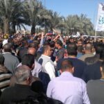 Workers protest at South Oil Company in Basra, Iraq